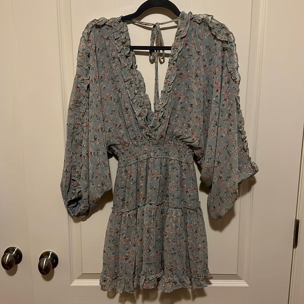 Floral ruffle dress